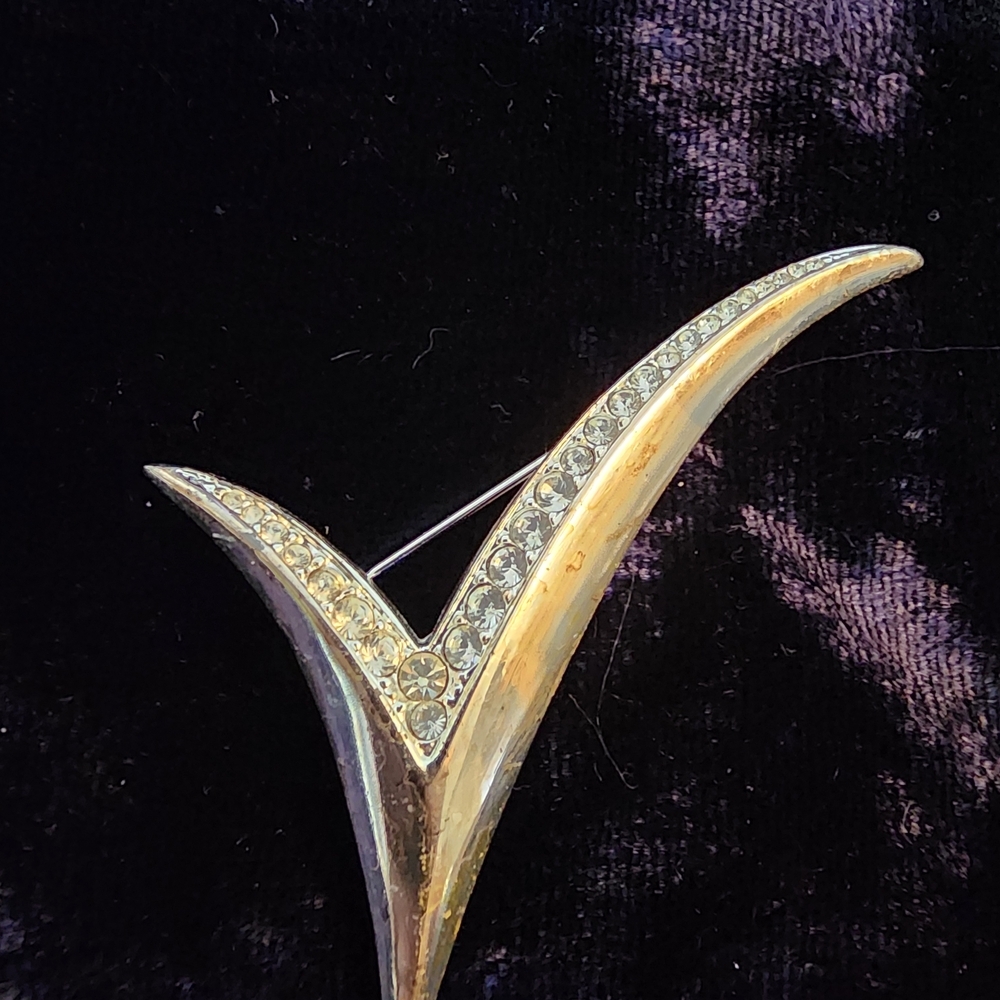 Napier Gold and Silver Crystal Brooch